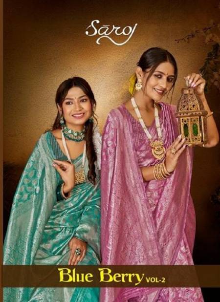 Blue Berry Vol 2 By Saroj Soft Cotton Rich Pallu Designer Sarees Wholesalers In Delhi
